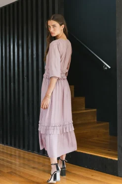 Bohme Willa Sleeved Ruffle Dress in