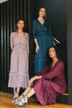 Bohme Willa Sleeved Ruffle Dress in