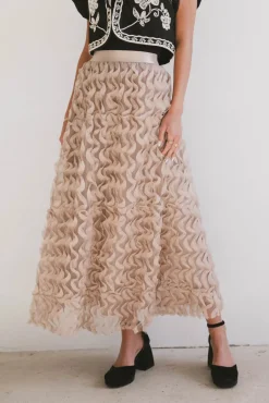 Bohme Yani Ruffle Tulle Maxi Skirt in