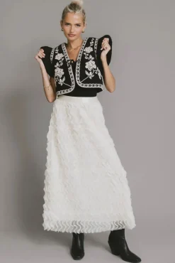 Bohme Yani Ruffle Tulle Maxi Skirt in