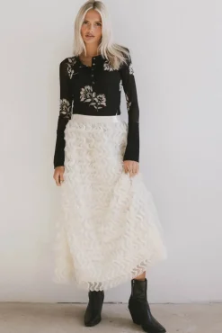 Bohme Yani Ruffle Tulle Maxi Skirt in