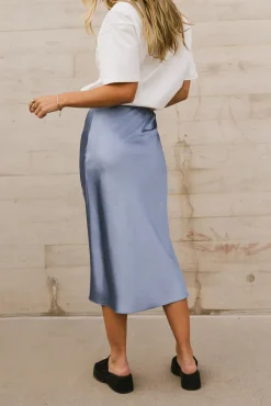 Bohme Zada Midi Skirt in Slate Blue
