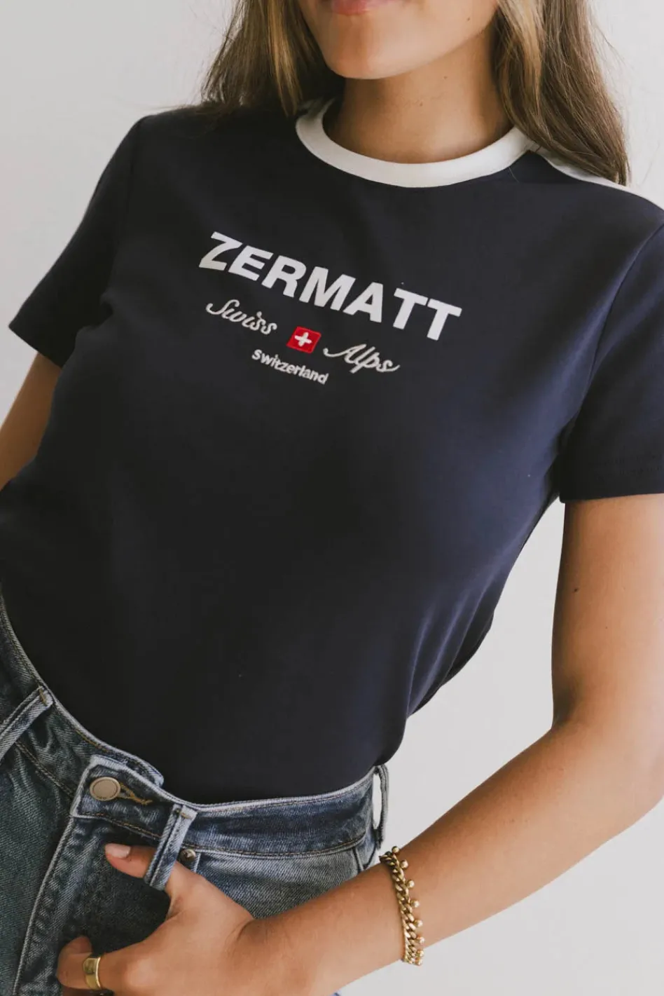 Bohme Zermatt Shoulder Stripe Graphic Tee