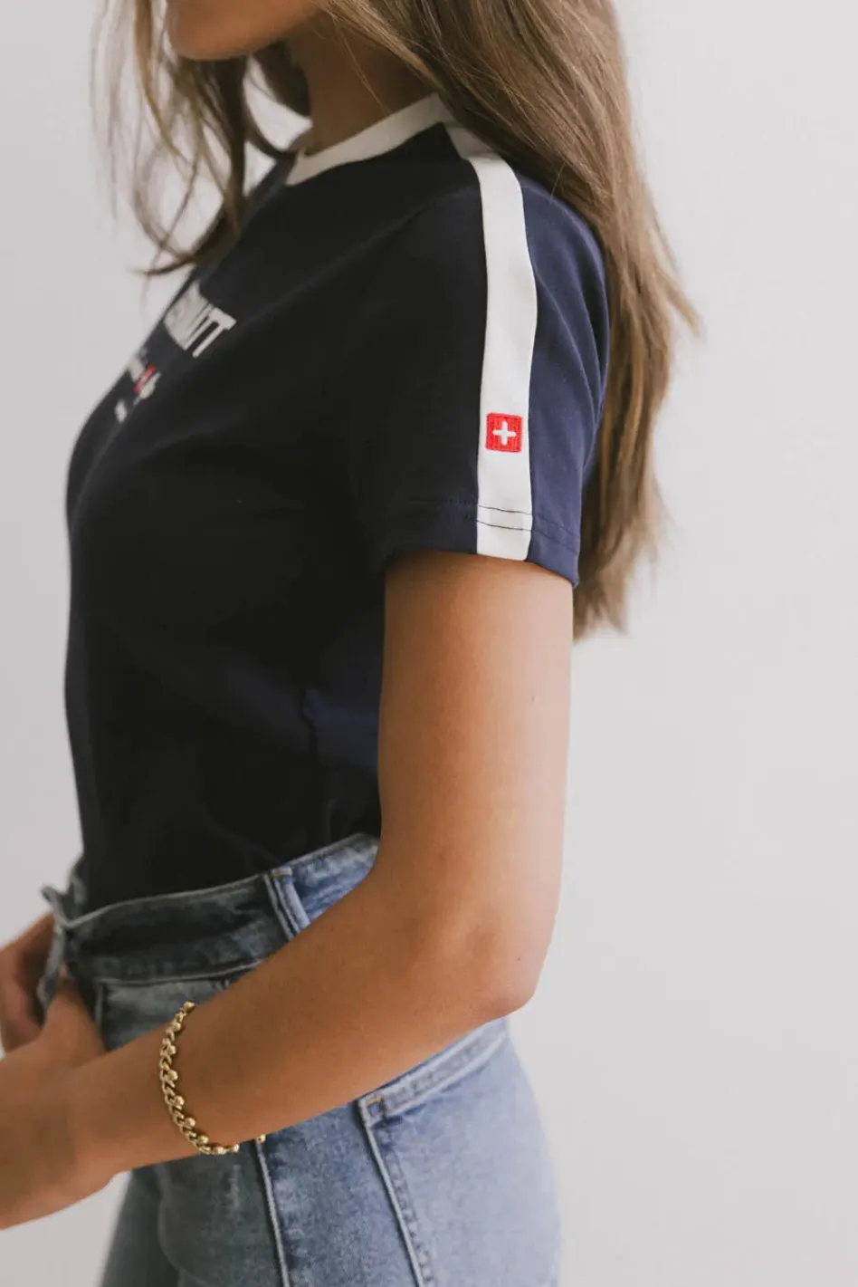 Bohme Zermatt Shoulder Stripe Graphic Tee
