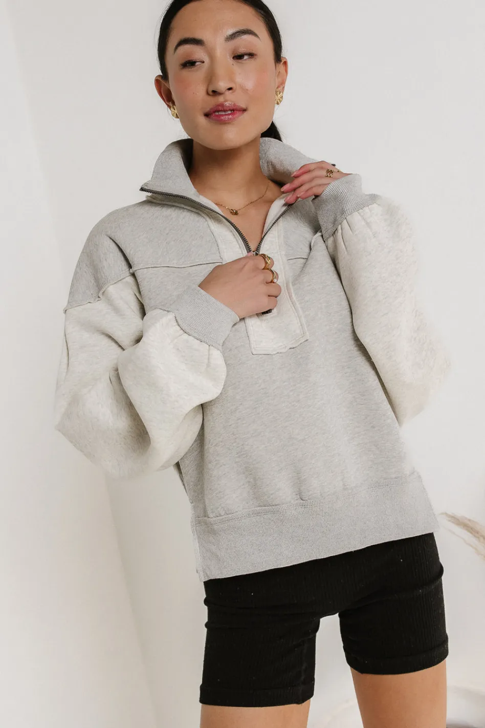 Bohme Zeya Half Zip Sweatshirt in