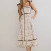 Bohme Zinnia Floral Tie Strap Dress