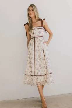 Bohme Zinnia Floral Tie Strap Dress