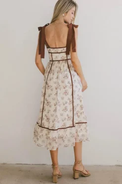 Bohme Zinnia Floral Tie Strap Dress